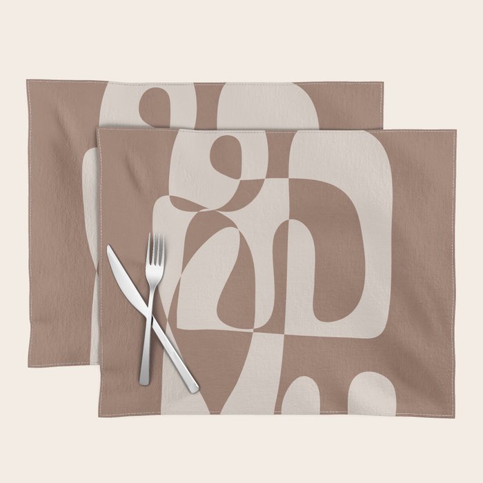 Mocha Modern Abstract 1 Placemat Gallery Image 1