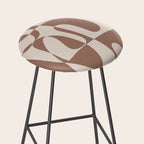 Mocha Modern Abstract 1 Stool Gallery Image 2