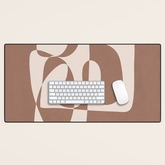 Mocha Modern Abstract 1 Desk Mat Gallery Image 1