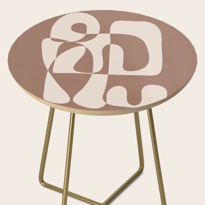 Mocha Modern Abstract 1 Side Table Gallery Image 2