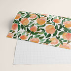 GEORGIA PEACHES Watercolor Peach Print Wrapping Paper Gallery Image 2