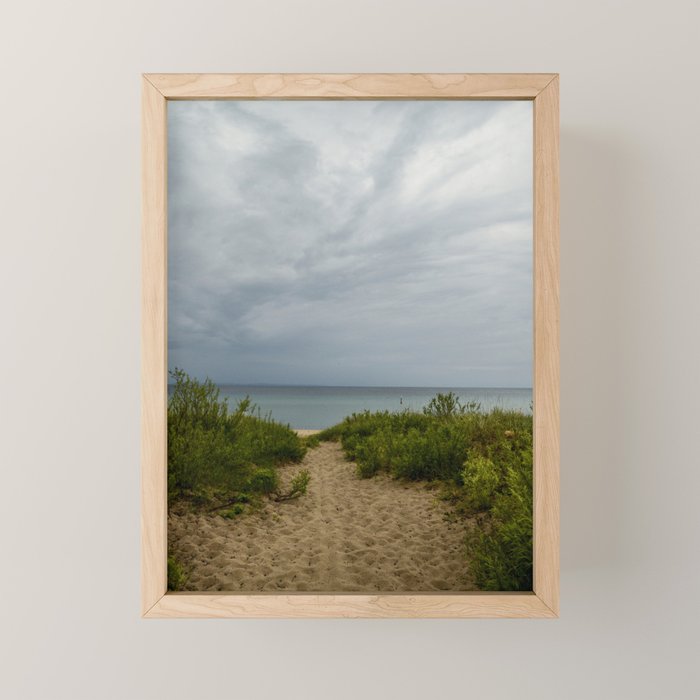 Michigan Dunes 4 - landscape photograph travel lake michigan beach nature art Mini Art Print Gallery Image 1