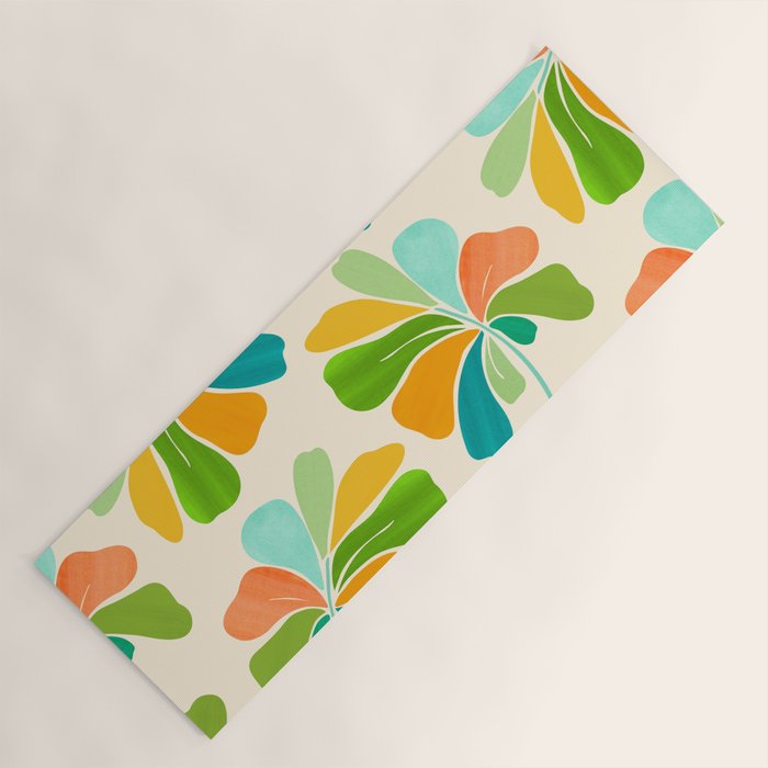 Whimsical Tropical Leaf Yoga Mat Gallery Image 1