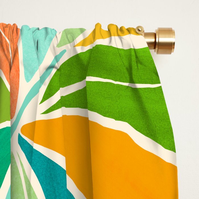 Whimsical Tropical Leaf Window Curtain Gallery Image 2
