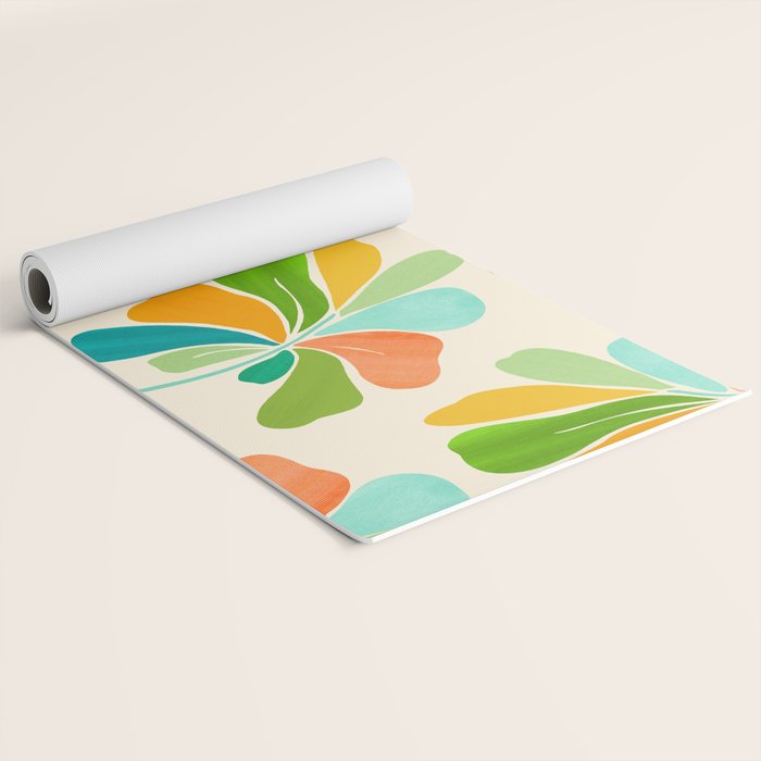 Whimsical Tropical Leaf Yoga Mat Gallery Image 2