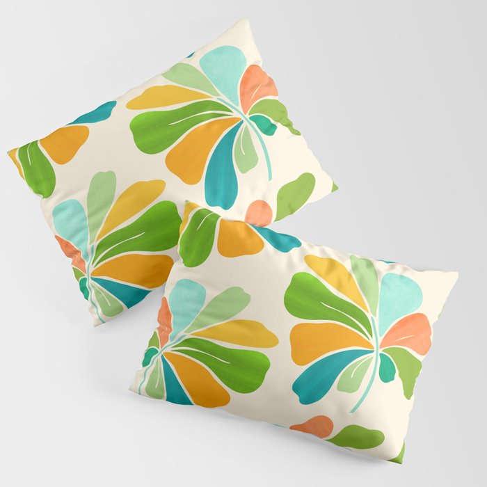 Whimsical Tropical Leaf Pillow Sham Gallery Image 3