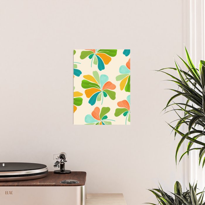 Whimsical Tropical Leaf Poster Gallery Image 2