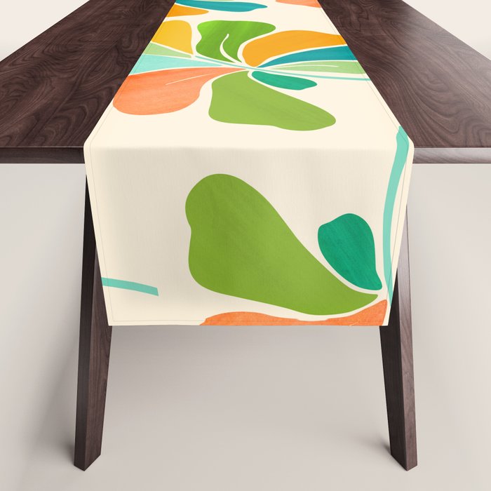 Whimsical Tropical Leaf Table Runner Gallery Image 1