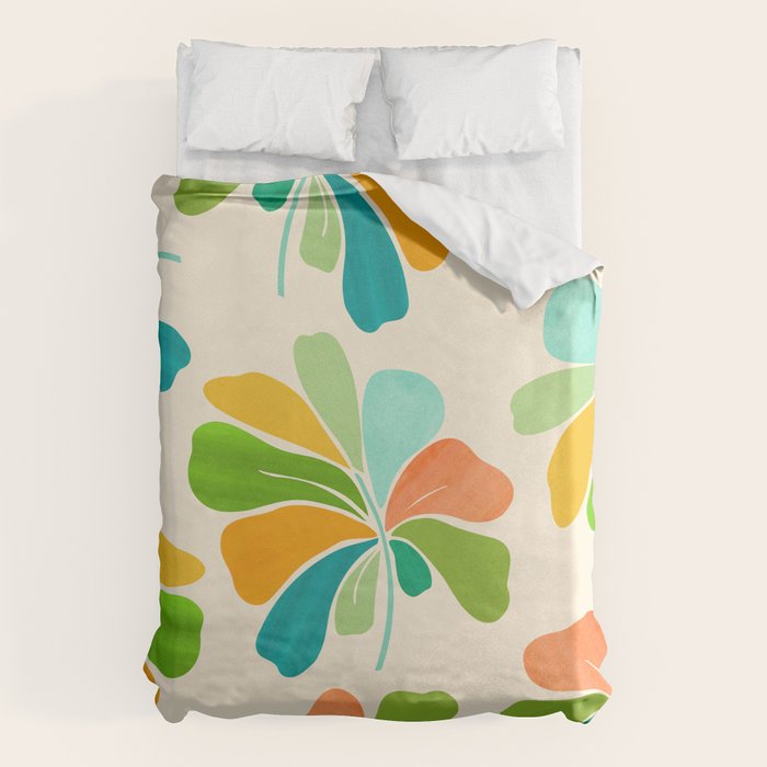 Whimsical Tropical Leaf Duvet Cover Gallery Image 1