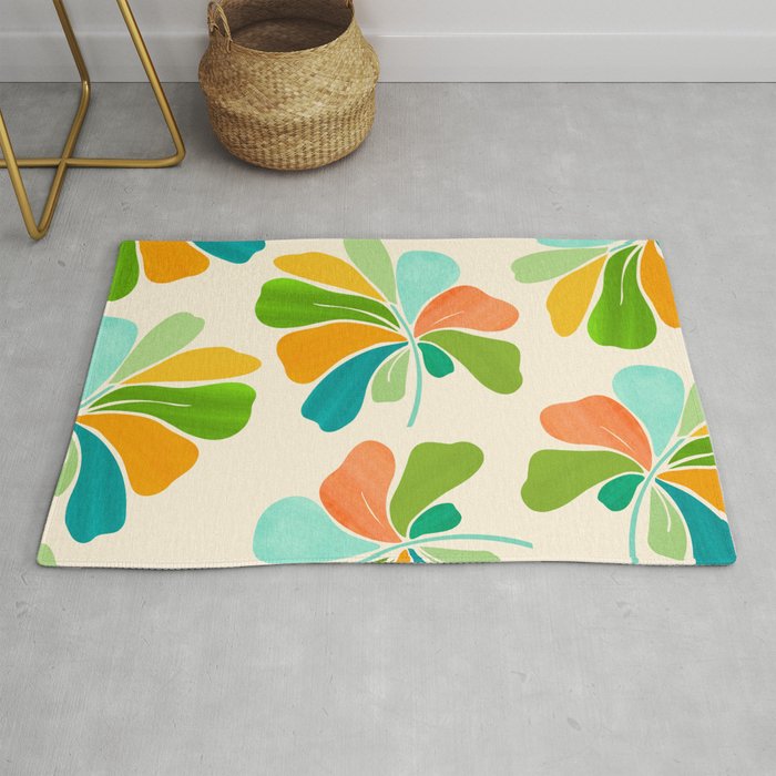 Whimsical Tropical Leaf Rug Gallery Image 1