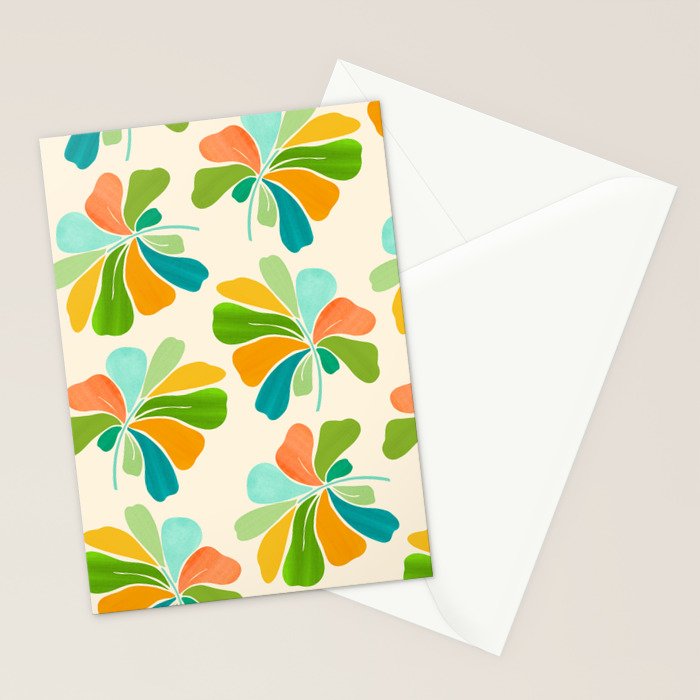 Whimsical Tropical Leaf Stationery Card Gallery Image 2