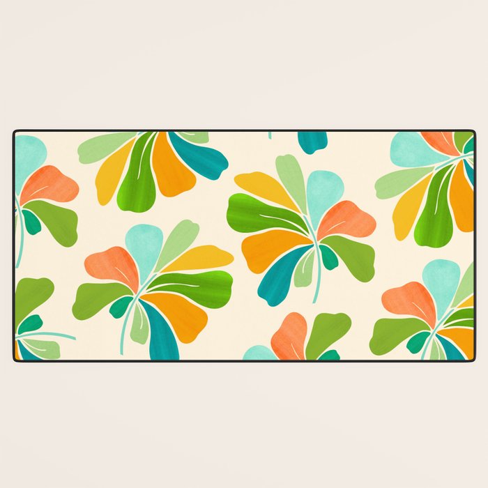 Whimsical Tropical Leaf Desk Mat Gallery Image 3