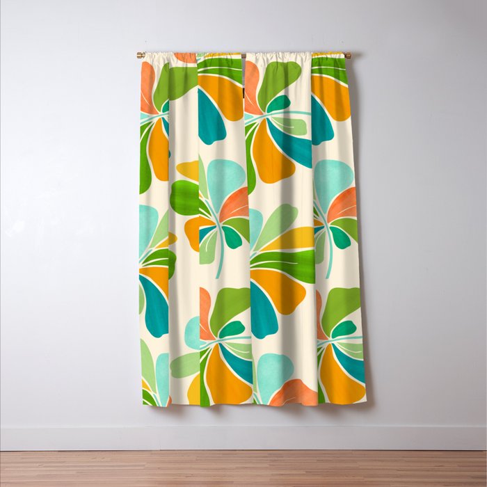Whimsical Tropical Leaf Window Curtain Gallery Image 3