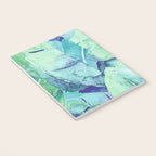 Banana Tree Leaves | Tropical  BLUE Watercolor Notebook Gallery Image 3