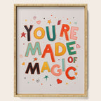 You Are Made Of Magic - colorful letters Serving Tray Gallery Image 1