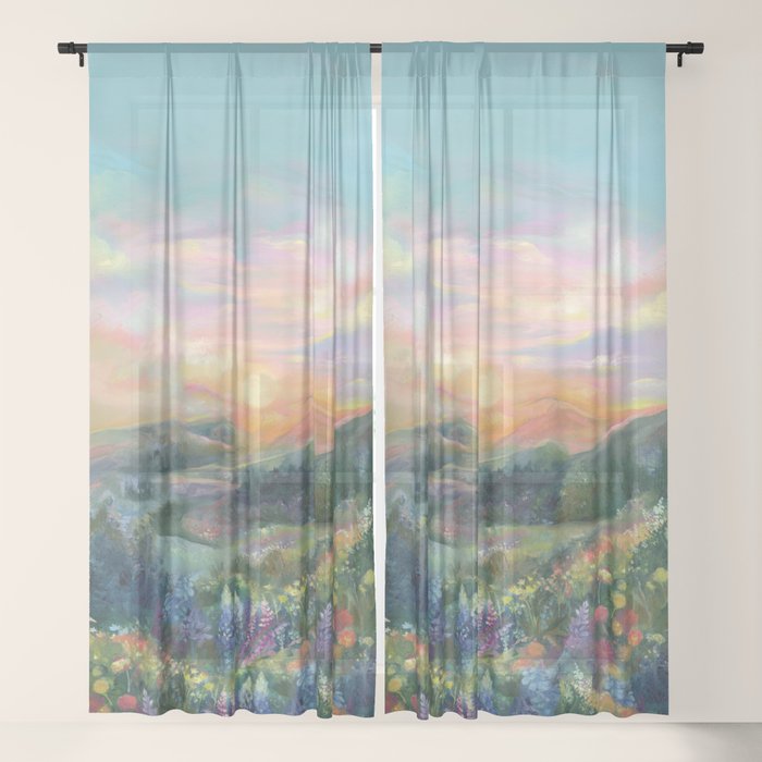 Sunset Landscape Window Curtain Gallery Image 21