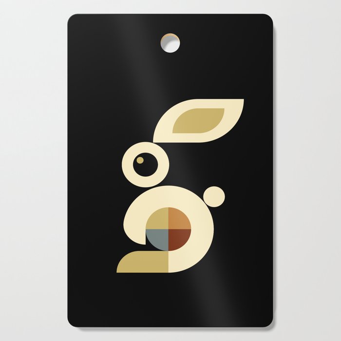 white rabbit modern Cutting Board Gallery Image 1