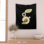 white rabbit modern Wall Tapestry Gallery Image 2