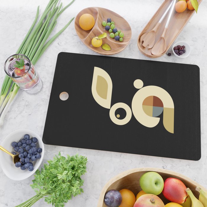 white rabbit modern Cutting Board Gallery Image 2