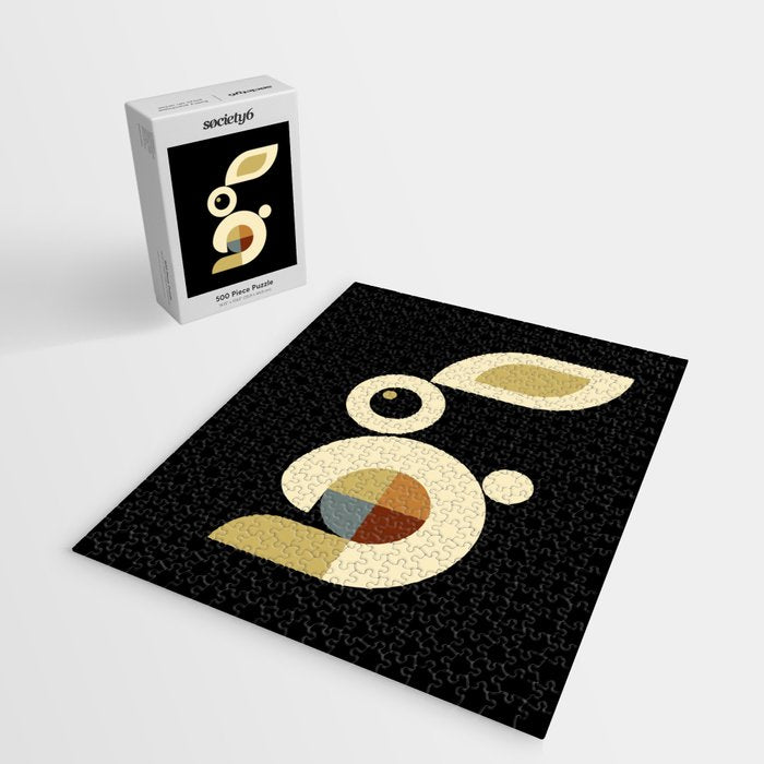 white rabbit modern Jigsaw Puzzle Gallery Image 2