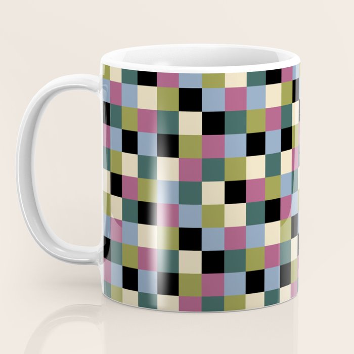 Bold Colorful Checks Pattern - Small I Coffee Mug Gallery Image 3