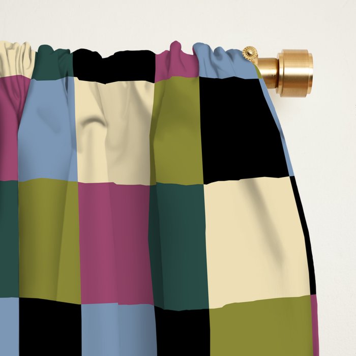 Bold Colorful Checks Pattern - Small I Window Curtain Gallery Image 2