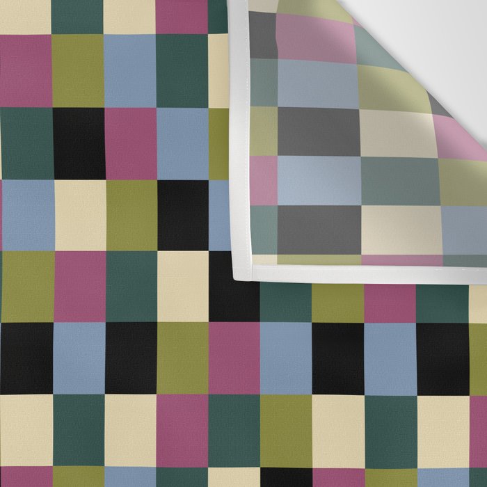 Bold Colorful Checks Pattern - Small I Wall Tapestry Gallery Image 3