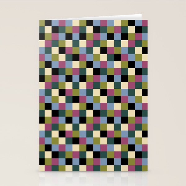 Bold Colorful Checks Pattern - Small I Stationery Card Gallery Image 2