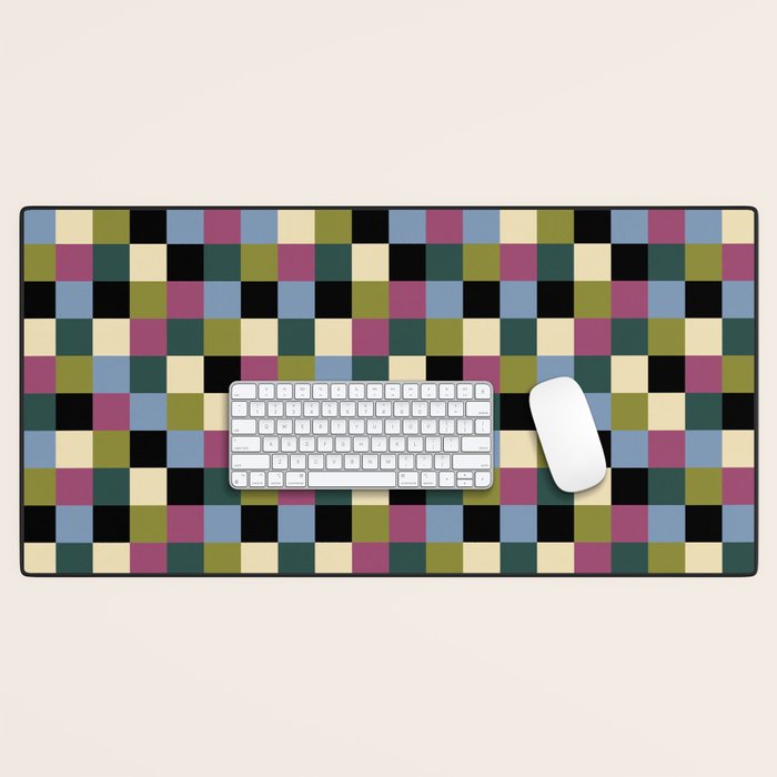 Bold Colorful Checks Pattern - Small I Desk Mat Gallery Image 1