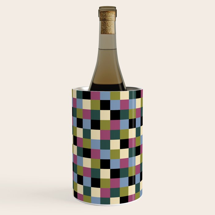 Bold Colorful Checks Pattern - Small I Wine Chiller Gallery Image 2