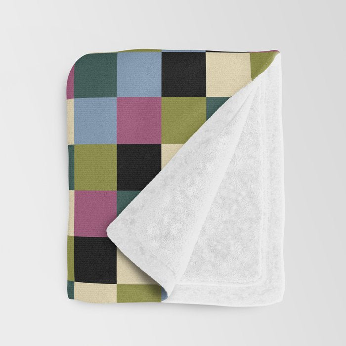 Bold Colorful Checks Pattern - Small I Throw Blanket Gallery Image 3
