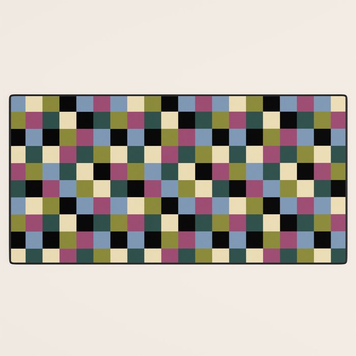 Bold Colorful Checks Pattern - Small I Desk Mat Gallery Image 3