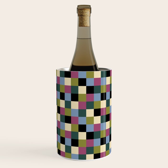 Bold Colorful Checks Pattern - Small I Wine Chiller Gallery Image 3