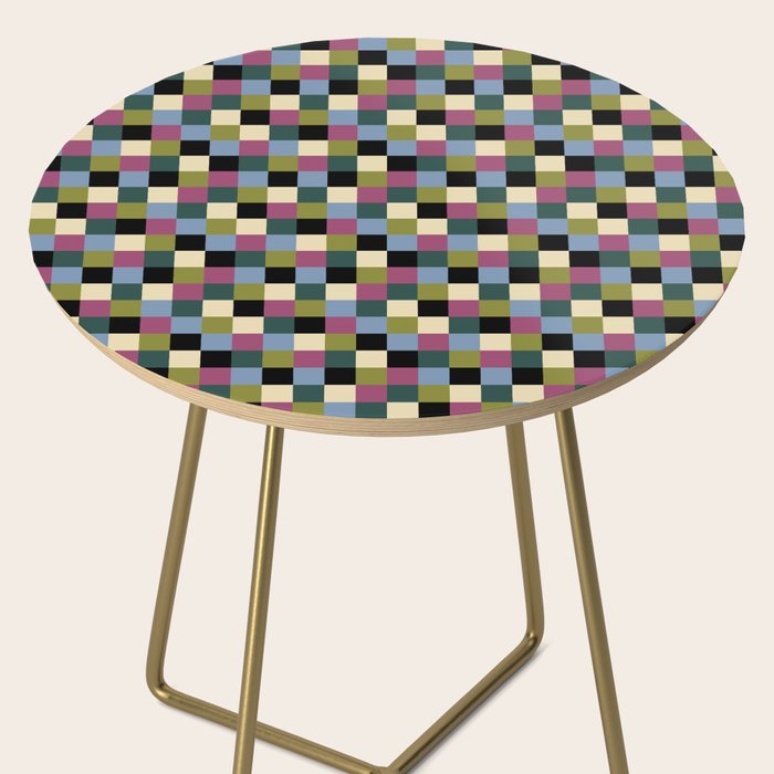 Bold Colorful Checks Pattern - Small I Side Table Gallery Image 2