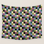 Bold Colorful Checks Pattern - Small I Wall Tapestry Gallery Image 4