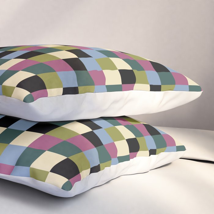 Bold Colorful Checks Pattern - Small I Pillow Sham Gallery Image 3