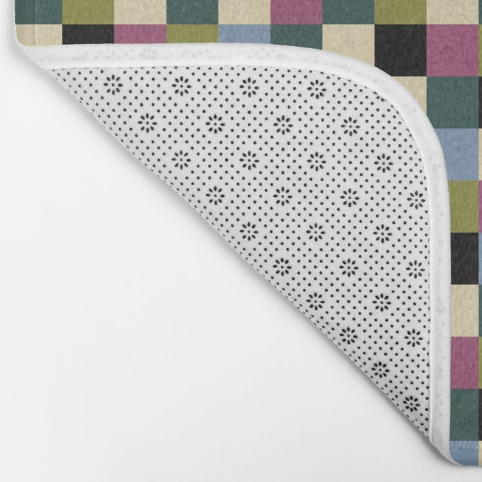 Bold Colorful Checks Pattern - Small I Bath Mat Gallery Image 2