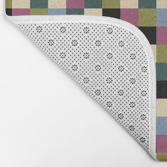 Bold Colorful Checks Pattern - Small I Bath Mat Gallery Image 2