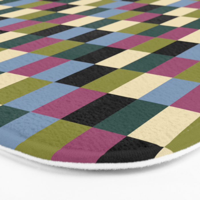 Bold Colorful Checks Pattern - Small I Bath Mat Gallery Image 3