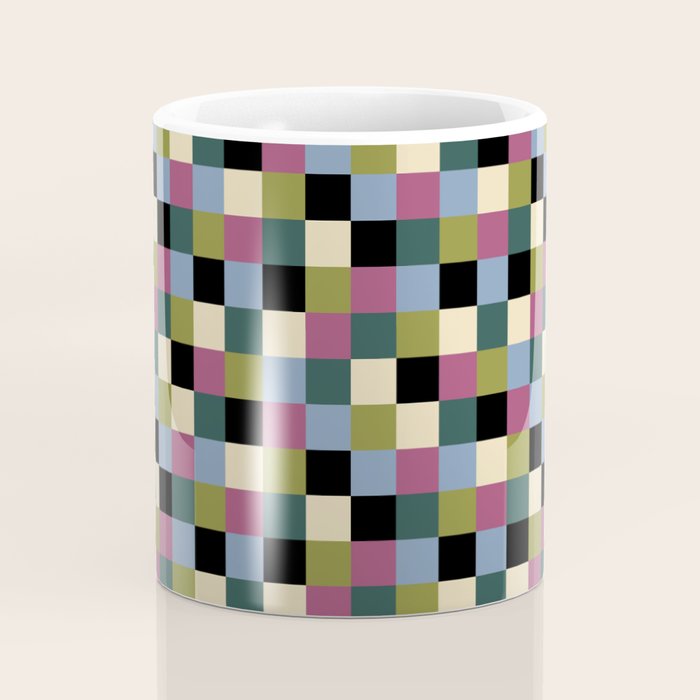 Bold Colorful Checks Pattern - Small I Coffee Mug Gallery Image 4