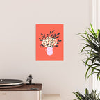 Retro 70s Spooky Flower Vase Poster Gallery Image 2