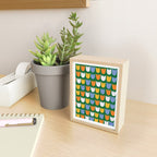 Rows of Tulips in Bloom in Forest Green & Orange Mini Art Print Gallery Image 2