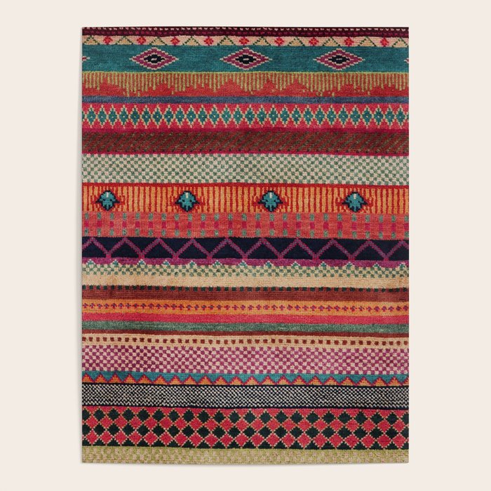 Oriental Traditional Rug Artwork Design C13 Poster Gallery Image 1