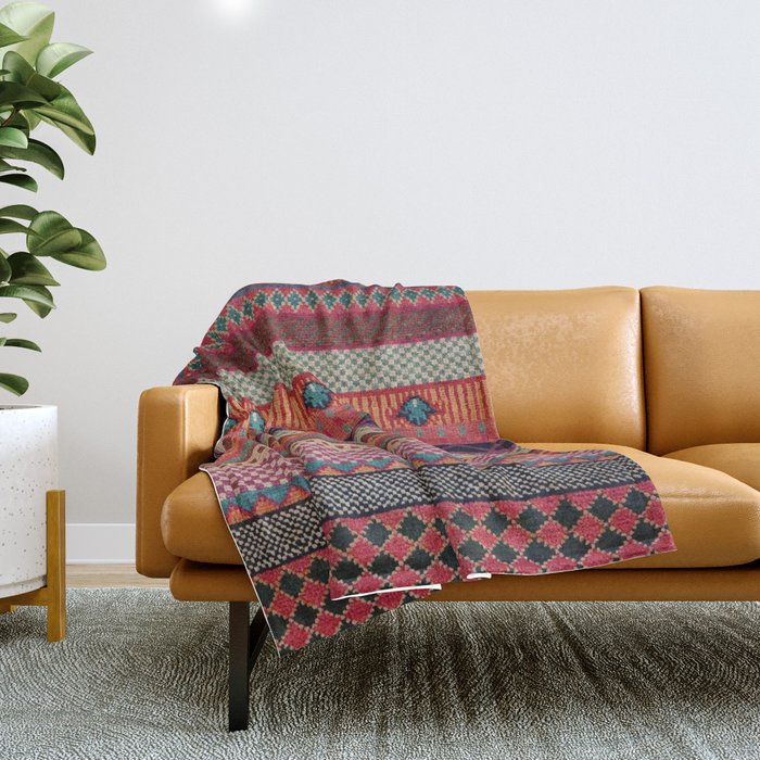 Oriental Traditional Rug Artwork Design C13 Throw Blanket Gallery Image 1