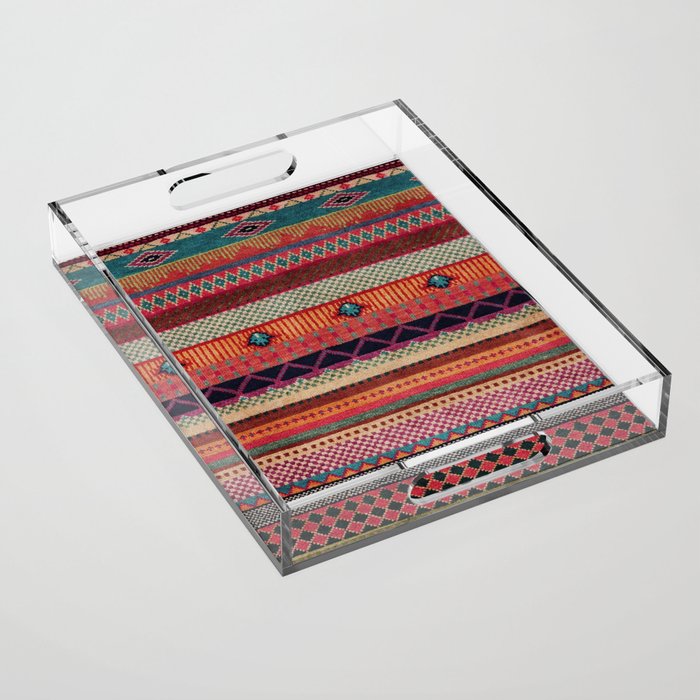 Oriental Traditional Rug Artwork Design C13 Acrylic Tray Gallery Image 1