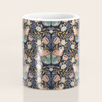 William Morris Inspired Butterfly Pattern - Midnight Garden Coffee Mug Gallery Image 4