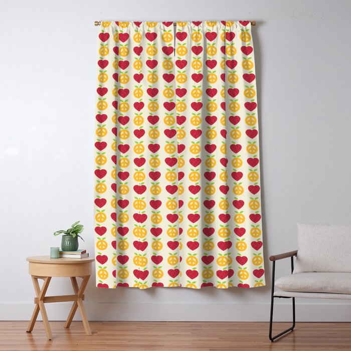 Apple and Orange - Love and Peace Window Curtain Gallery Image 5