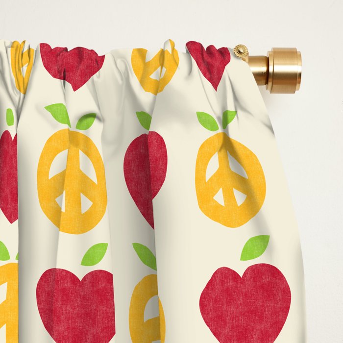 Apple and Orange - Love and Peace Window Curtain Gallery Image 2