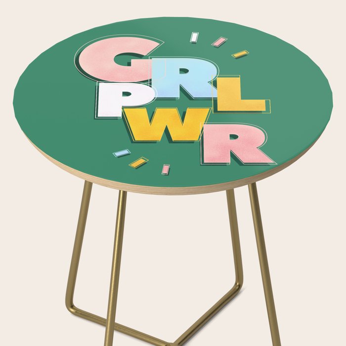 GIRL POWER - green Side Table Gallery Image 2