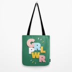 GIRL POWER - green Tote Bag Gallery Image 2